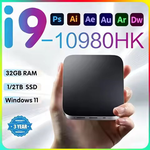 Compact Gaming Notebook i9-10980HK Mini Win11 Pro 32GB RAM 1TB/2TB SSD 4K HD WiFi6 BT5.2 Home Office