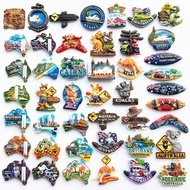 Refrigerator Magnet Australia Map Travel Souvenir Decoration Resin Painted Refrigerator Magnet Colle