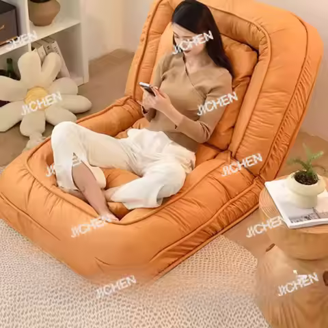 JC Convertible Folding Sofa Bed Couch Living Room Lazy Sofa Single Bean Bag Armchair Vacuum Compress