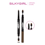 SilkyGirl 24Hr Flat Tip Brow Liner - Waterproof Automatic Eyebrow Pencil