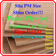 MAJU PLYWOOD PAPAN 12mm 15mm Custom Cut Size playwood sheet wood panel papan plate waterproof papan 