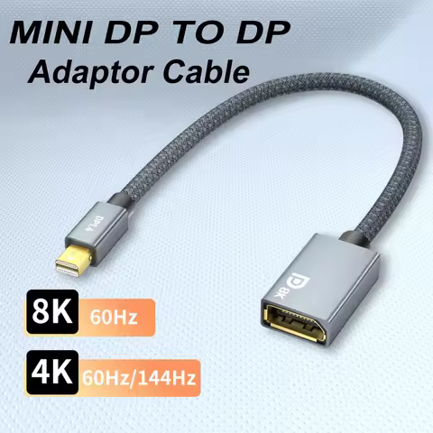 Fairikabe Mini Displayport To Displayport Cable 0.75M 8K@60Hz 4K@60Hz 4K@144Hz 2K@165Hz 2K@144Hz MDP