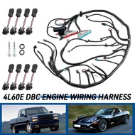 LS1 4L60E Engine Wiring Harness With 8PCS EV1 to Delphi Adapter, for GM 1997-2006  DBC LS Vortec 4.8