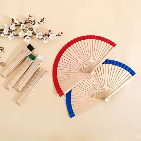 Elegant Accessory Plain Design Spanish Folding Fan Traditional 23cm Handmade Fan Portable Multipurpo