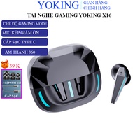 Tai nghe gaming Yoking X16 tai phone bluetooth không dây chơi game nghe nhạc chống ồn pin trâu mic k