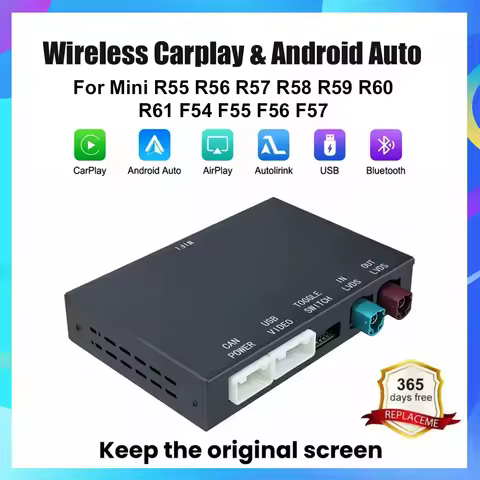 AUTOABC Wireless CarPlay Android Auto for Mini R55 R56 R57 R58 R59 R60 R61 F54 F55 F56 F57 Clubman C