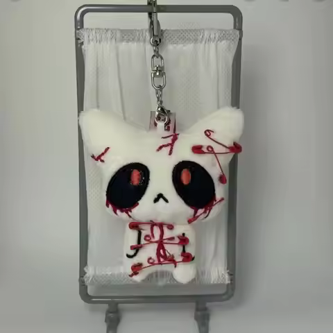 Bloody Keychain High-Quality Halloween Plush Keychain Horror Monster Keychain Brand New Gothic Bag P