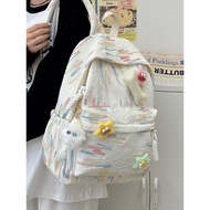 school bag smiggle school bag Backpack Striped Soft Girl Girl White Small Backpack