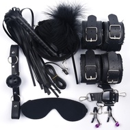 Leather Nylon Handcuffs Whip Mouth Gag Bondage BDSM Kits Sex Toys For Women Bondage Adult Games Exotic Sex Products