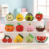 12 Fruit Party Nano Block Mini Bricks Fruit Cartoon Dolls Building Block [DMXC SG Series]