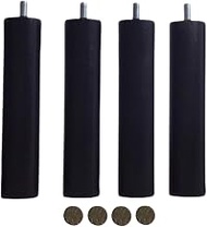 4 x 20cm Slatted Bed Base and Padded Feet in Various Sizes and Colours (Black, 4 x 20cm)