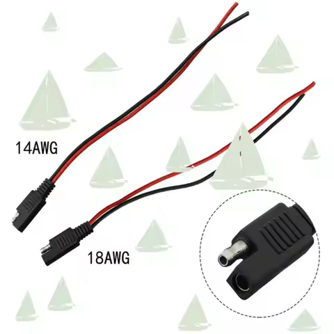 14AWG 18AWG SAE Power Connector Automotive Extension Cable 2 Pin DIY Connector Male Plug Copper Wire