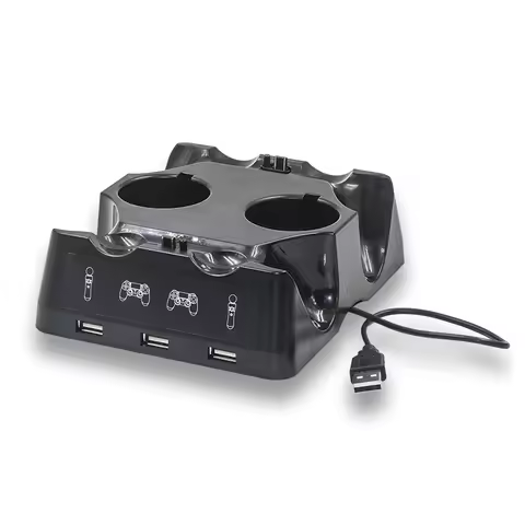 4 in 1 Game Joypad Controller Handle Charging Dock Base Stand for +PS Move