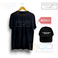 T-shirt twenty one pilots bonus hat - 21 pilot band shirt/ twenty one pilots shirt distro shirt