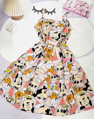 Đầm mặc nhà tôn lanh size L từ 45-dưới 60kg