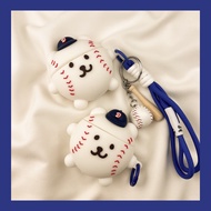 3D Baseball AirPods Case, Fun AirPods Pro Case, Cute AirPods Pro 2 Case, White AirPods 4 Case, Sport