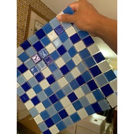 Pool mosaic tiles. Glass mosaic tiles for home decoration