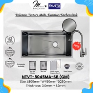 Fausto Volcanic Texture Multi-Function Kitchen Sink-NTVT-8045MA-SB (GM)