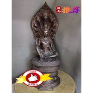 Wat Yai Chai Mongkol，Jatukam Ramathep Bucha 黑王模泽度金金身（Roon RachaDam BE2550，供奉型），尺寸：19.5寸高X8寸脚黑王模泽度金是专