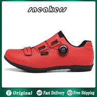 Bicycle Cycling Shoes for Men Rubber Speed Sneakers SPD Cleat Flat Sport Shoes Mountain Road Bike Shoes