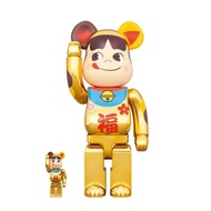 be @ rbrick Fujiya 400% 100% Plating Gold Blue Collar Fu Character