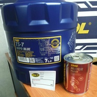 Mannol TS7 (7Liter) *Offer* +(Free 1tin Engine Flush) =1Set Fully Synthetic 10w40 Engine Oil 15000km.