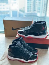 Air Jordan 11 Retro bred AJ11 籃球鞋 經典 收藏 情侶鞋  AJ11黑紅色 全新