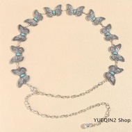 YUEQIN2 Shop Bướm Kim Loại eo chuỗi phụ nữ Y2K Retro đa năng eo chuỗi váy ngắn Gothic chuỗi phụ kiện