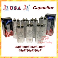 USA CAPACITOR  (USA) AIRCOND CAPACITOR 25uF/30uF/35uF/40uF/45uF/50uF/60uF Kapasitor Aircond Outdoor 