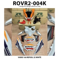 Body Cover Set Rapido Honda Vario 160 REPSOL (5) WHITE Accessories Motor Vario160 Scooter