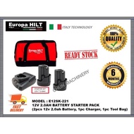 EUROPA HILT BATTERY STARTER KIT BATTERY 12V X 2.0AH E12SK221