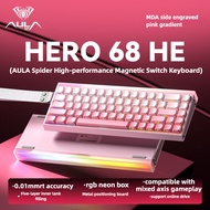 READY STOCK AULA HERO68 HE HERO84 8K Magnetic Switch Gaming Mechanical Keyboard Wired RGB Light Rapi