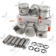 6BD1 Piston Set For ISUZU Overhaul Rebuild Kit Engine Parts