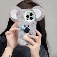 Plush Cartoon Cute Snot Koala iPhone1615 Suitable for 13/14pro max Phone Case Cover 11
