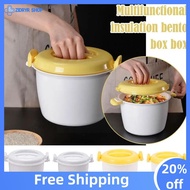 ZIDRYR SHOP Pastamaker Oven Microwave Rice Cooker Vegetable Container Insulated Lunch Box Steamer Pot with Lid Steamer Heating Bowl Kitchen