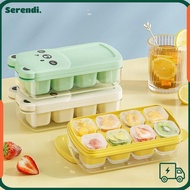 SERENDI Ice Cube Trays, 8 Cubes Each Easy Release Ice Cube Mold,  with Lid Mini Freezer Storage Box 