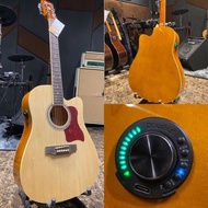 มีลำโพงในตัว กีต้าร์โปร่งไฟฟ้า kazuki kz41c ทรานอคูสติก Transacoustic OS1 มีเอฟเฟค บลูททูต ลำโพงในตั