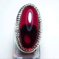 Cincin Batu Akik Merah Siam Rudal Pandan