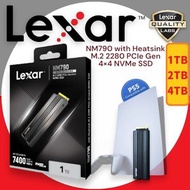 LEXAR - 1TB NM790 (7400MB/s) M.2 2280 PCIe Gen 4×4 NVMe SSD 固態硬碟 連散熱片- LNM790X001T-RN9NG