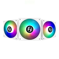 Mitre 3C Digital-Lianli ST120 Six-Pole Fan ARGB Silent High-Pressure Three Pieces/White ST120-3W/Bla