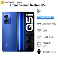✤✹✶Original Realme Q5i 5G Mobile Phone Dimensity 810  5000mAh 30W Fast Charge 6.58" FHD+ 90Hz 13MP Camera 2408*1080 Reso