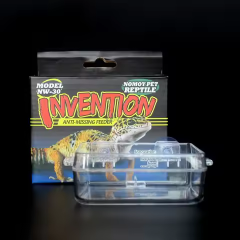 Suction Cup Reptile Feeder Anti-Escape Reptiles Water Bowl Worm Live Fodder Container for Gecko Snak