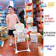Ghế ngồi ăn dặm điều chỉnh độ cao, điều chỉnh ngả lưng có bánh xe Mastela 1015 cho bé 6 tháng đến 5 