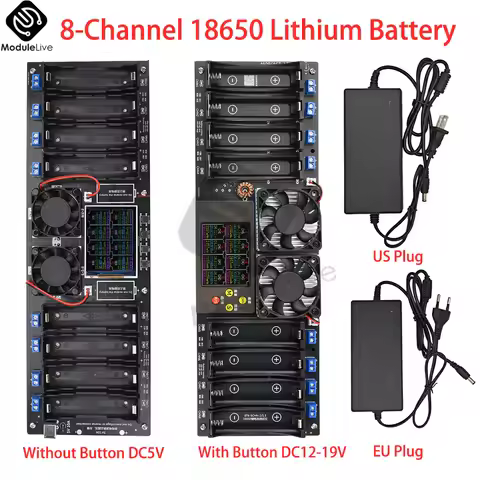 8-Channel 18650 Lithium Battery Auto Charge/Discharge Battery Tester Capacity Internal Resistance Te