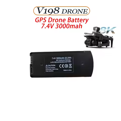 V198 GPS Drone Battery Original 7.4V 3000mAh V198 MAX PRO 8K Drone Battery Packs For V198 GPS RC Qua