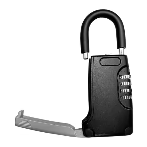 B67C Key Lock Box Outdoor With Code Wall Mount 4 Digits Combination Lockbox For Spare Keys Outside W