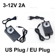 AC to DC Adjustable DC Power Supply 3V–12V 5V 6V 9v 12v 2A Charger  MY9B