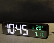 文記 - 電子LED數字 時鐘（26.5厘米）（深空灰-加长插电款）#M364003017
