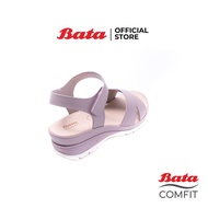 【NEW】 *Best Seller* Bata Comfit รองเท้าเพื่อสุขภาพ Comfortwithstyle รองเท้ารัดส้น สายรัดปรับขนาดได้ สูง 2.5 นิ้ว สำหรับผู้หญิง รุ่น Zusi สีม่วงอมชมพู 6619901