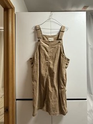 BEAMS BOY 燈芯絨吊帶褲裙